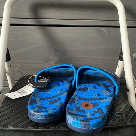 Adidas Adilette Comfort X Lego® Slides Men 8 Women 9 Navy, Blue Rush GW0823 - Picture 3 of 6